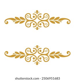 set of Islamic gold vector tag ornaments gold