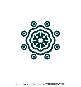 set of islamic mandala elements background drawing