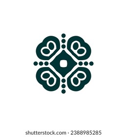 set of islamic mandala elements background card motif