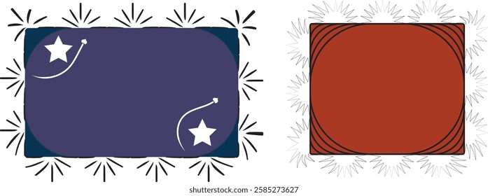 Set of Islamic modern ornamental frame border decorative pattern vector design