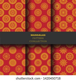 Set of islamic oriental patterns,Seamless arabic geometric ornament collection. Vector traditional muslim background. east culture, indian heritage, arabesque, persian motif,3D Ramadan kareem. Timber