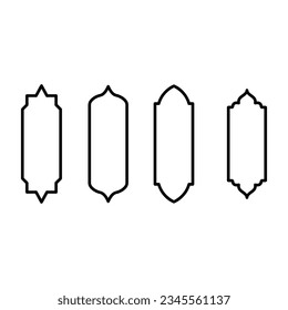Set of Islamic Shape Illustration.Islamic Bagde. Good used for Islamic Design, Label, Sign, Sticker illustration on white background..eps