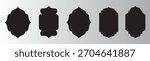 Set of Islamic shape window frame in flat style, vector illustration 