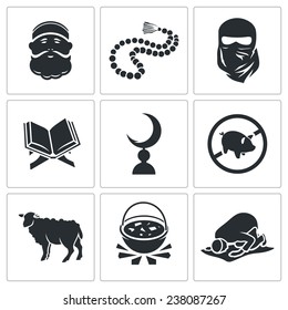 Set of Islamic Vector Icons