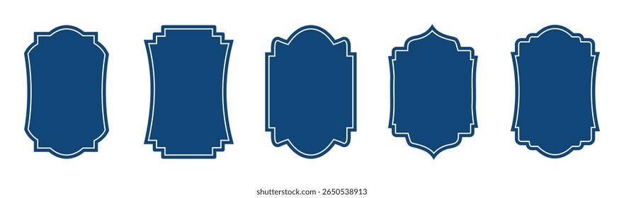 Set of Islamic window shape in style. You can use this as a background for your design. Design frame for isolated vector mosque gate shape on background.