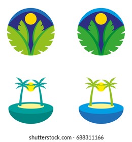 A set of island icons