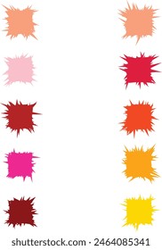 A set of isolated abstract grunge scribble background design element.