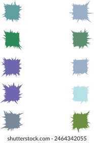 A set of isolated abstract grunge scribble background design element.