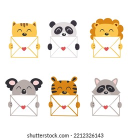 set of isolated  animals with envelope