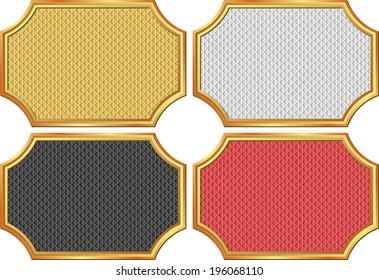 set of isolated banners