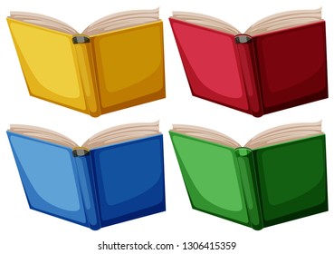 Set of isolated book illustration