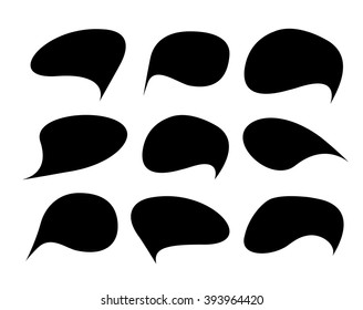 Set of isolated bubbles dialogues. Thought bubble. 

Dialog bubble. Blank bubble for design 