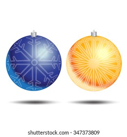 Set of isolated colorful realistic Christmas balls. Collection of Christmas balls. Creative happy new year 2016 design. Realistic christmas balls for flyers, banners, posters