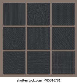 Set of Isolated creative template cards. Hand drawn vintage elements. Vector banners for card, poster, invitation, flyer, party, wedding, brochure. Hipster design collection