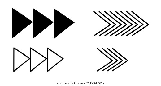 Set of isolated doodle hand drawn arrows on a white background. Arrow mark icons. Vector illustration.