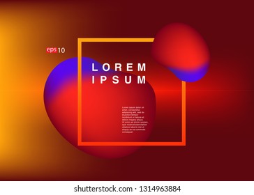 Set isolated elements of holographic chameleon design palette of shimmering colors Modern abstract pattern colorful fluid paint design