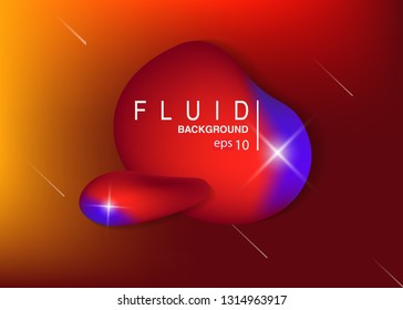 Set isolated elements of holographic chameleon design palette of shimmering colors Modern abstract pattern colorful fluid paint design