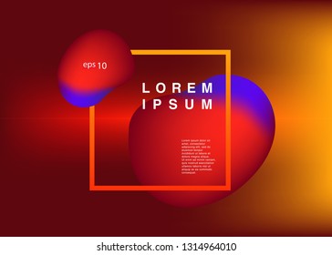 Set isolated elements of holographic chameleon design palette of shimmering colors Modern abstract pattern colorful fluid paint design