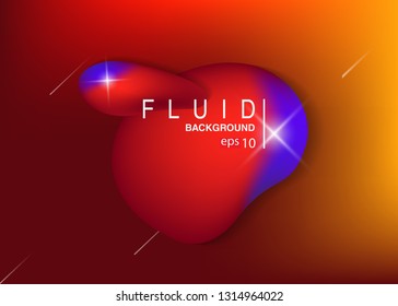 Set isolated elements of holographic chameleon design palette of shimmering colors Modern abstract pattern colorful fluid paint design