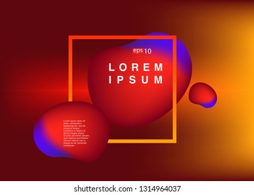 Set isolated elements of holographic chameleon design palette of shimmering colors Modern abstract pattern colorful fluid paint design