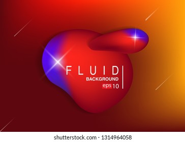 Set isolated elements of holographic chameleon design palette of shimmering colors Modern abstract pattern colorful fluid paint design