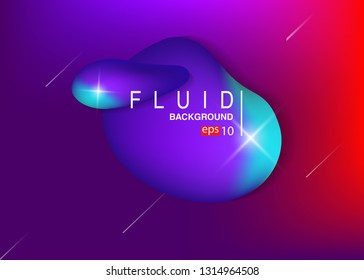 Set isolated elements of holographic chameleon design palette of shimmering colors Modern abstract pattern colorful fluid paint design