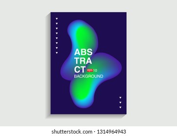 Set isolated elements of holographic chameleon design palette of shimmering colors Modern abstract pattern colorful fluid paint design