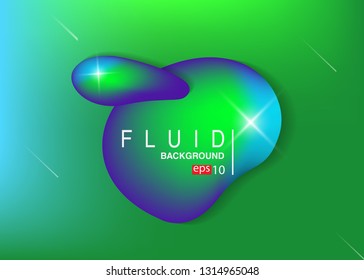 Set isolated elements of holographic chameleon design palette of shimmering colors Modern abstract pattern colorful fluid paint design