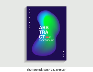 Set isolated elements of holographic chameleon design palette of shimmering colors Modern abstract pattern colorful fluid paint design