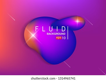 Set isolated elements of holographic chameleon design palette of shimmering colors Modern abstract pattern colorful fluid paint design