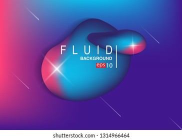 Set isolated elements of holographic chameleon design palette of shimmering colors Modern abstract pattern colorful fluid paint design