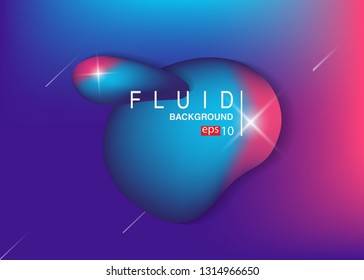 Set isolated elements of holographic chameleon design palette of shimmering colors Modern abstract pattern colorful fluid paint design
