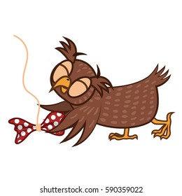 Set isolated Emoji character cartoon joy owl. Vector Illustrations