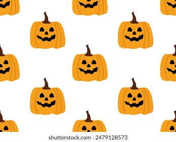 set of isolated funny pumpkins
