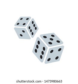 set isolated game cubes dice casino lucky