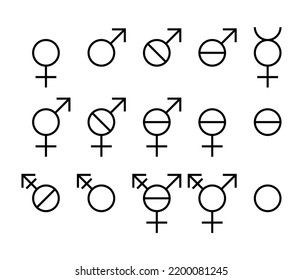 Conjunto de signos aislados de género