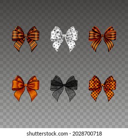 set of isolated halloween bows