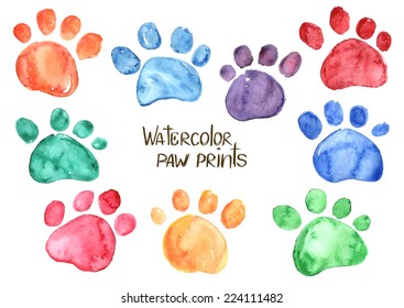 Watercolor Paw Images, Stock Photos & Vectors | Shutterstock