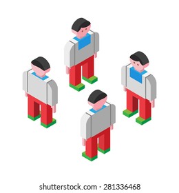Set von isolierten hochqualitativen Isometrie-Menschen.