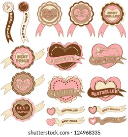  Set of isolated icons for best items