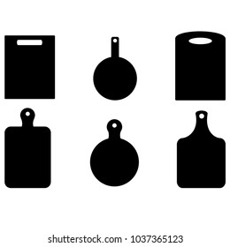 Set of isolated icons o na theme cutting board