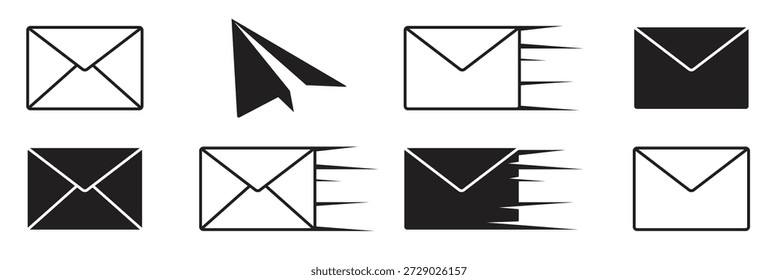 set of isolated icons on a theme mail