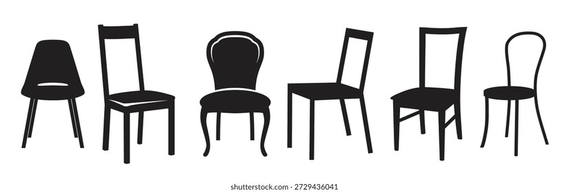 conjunto de ícones isolados em uma cadeira de tema