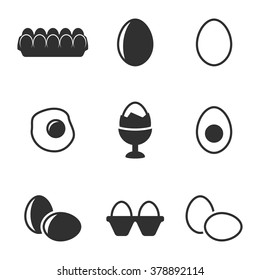 Set of isolated icons on a theme eggs 