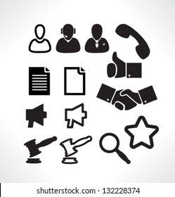 Set isolated icons for web. Business and communication.