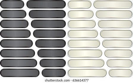 set of isolated long banners
