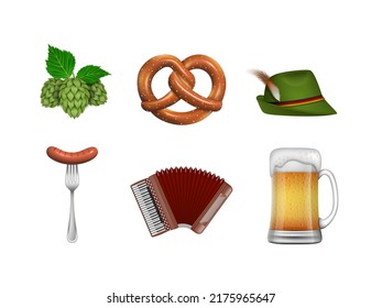 set of isolated oktoberfest elements. 