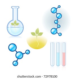 Set of isolated scientific symbols