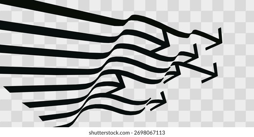 Conjunto de linhas de velocidade isoladas. O efeito do movimento no seu projeto.