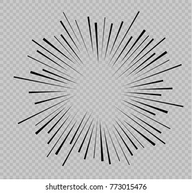 Set Isolated Speed Lines Effect Movement Stock Vector (Royalty Free ...